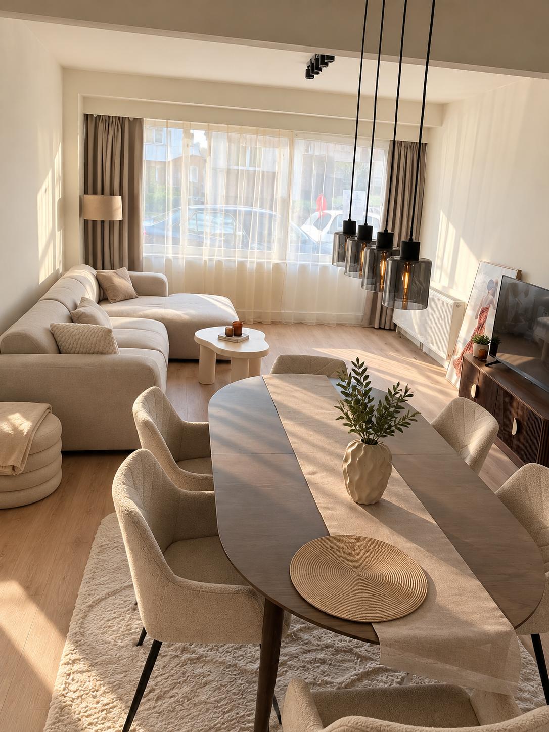 Zeeverblijf woonkamer zeebrugge