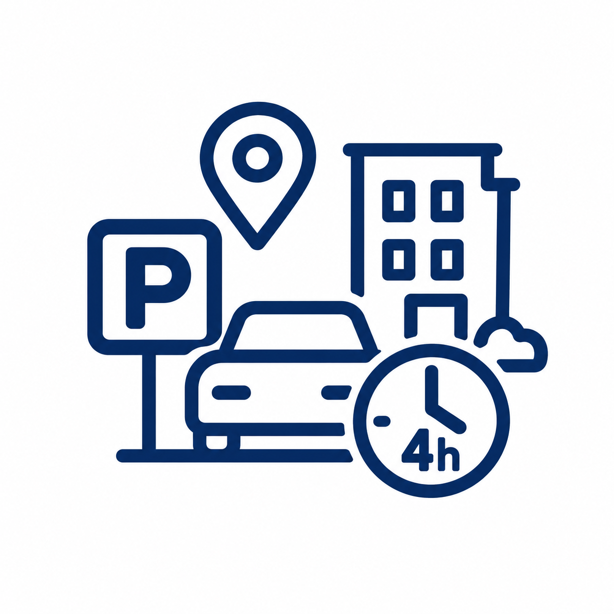 gratis parkeren dichtbij, 4 uur gratis parkeren bij appartement airco