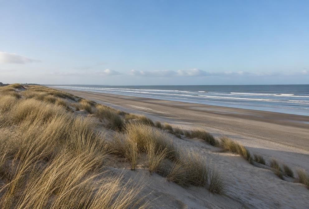 Strand en duinen in de winter